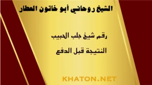 رقم شيخ جلب الحبيب مع النتيجة قبل الدفع أبو خاتون العطار